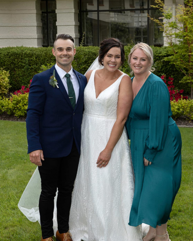 Steph with Grace and Eric smiling