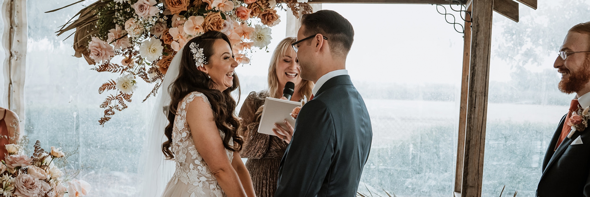 Ceremony laughs with Chloe and Cal
